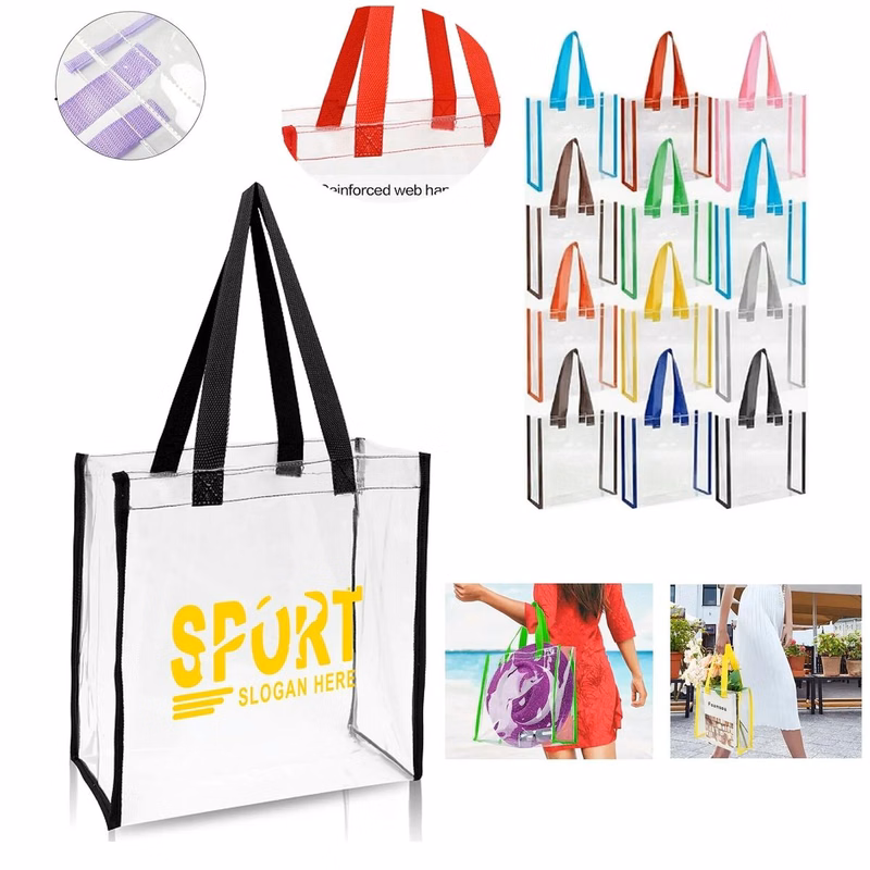 Clear PVC Tote Bag Stadium Approved (12" x 12" x 6")