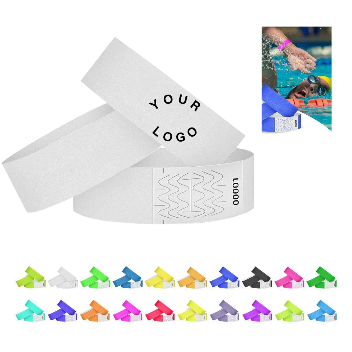 Waterproof Event Wristband with Multiple Colors 1