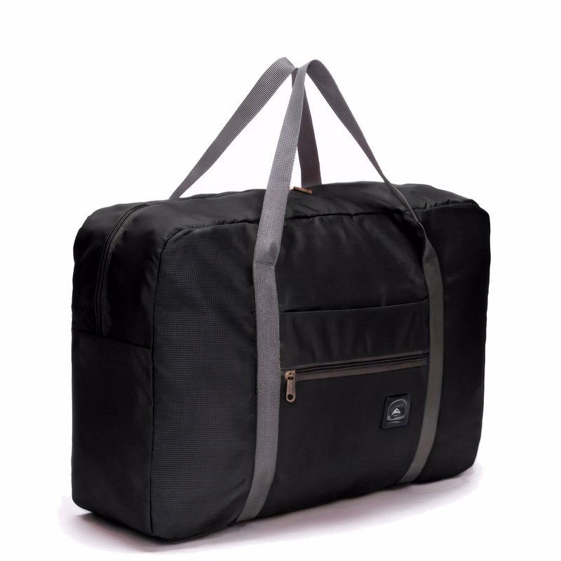 Waterproof Collapsible Travel Duffle Bag with Adjustable Strap and Luggage Handle Pocket