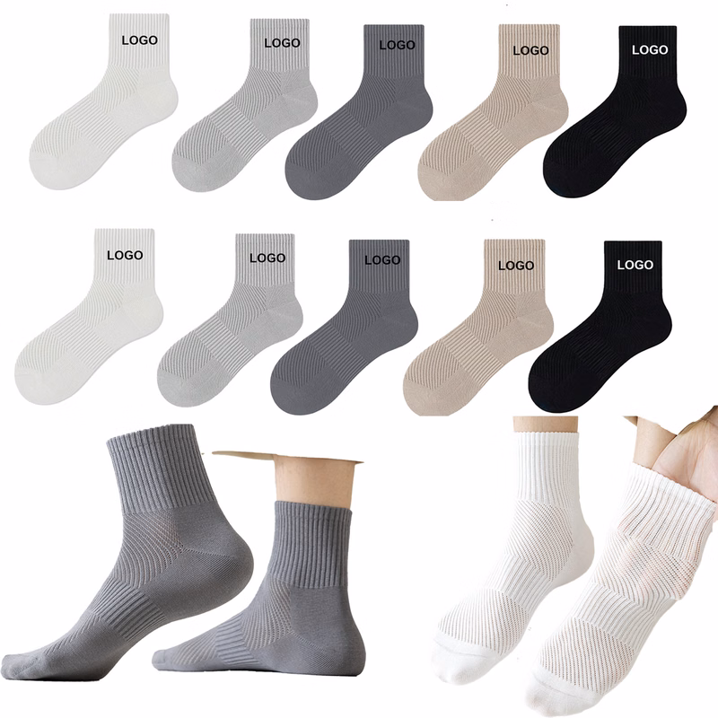 Cotton Crew Socks Breathable Moisture Absorbing Sweat Wick