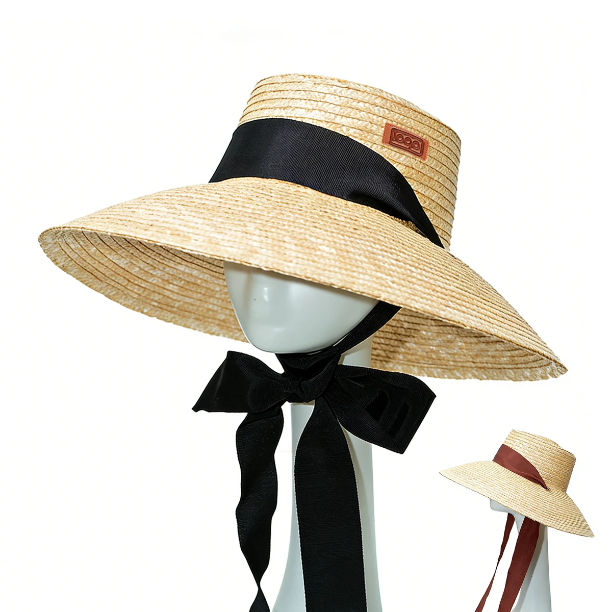 Straw Sun Hat with Ribbon 1