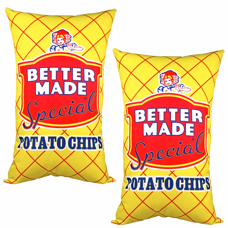 Bag of Chips Shaped Sublimated Pillow