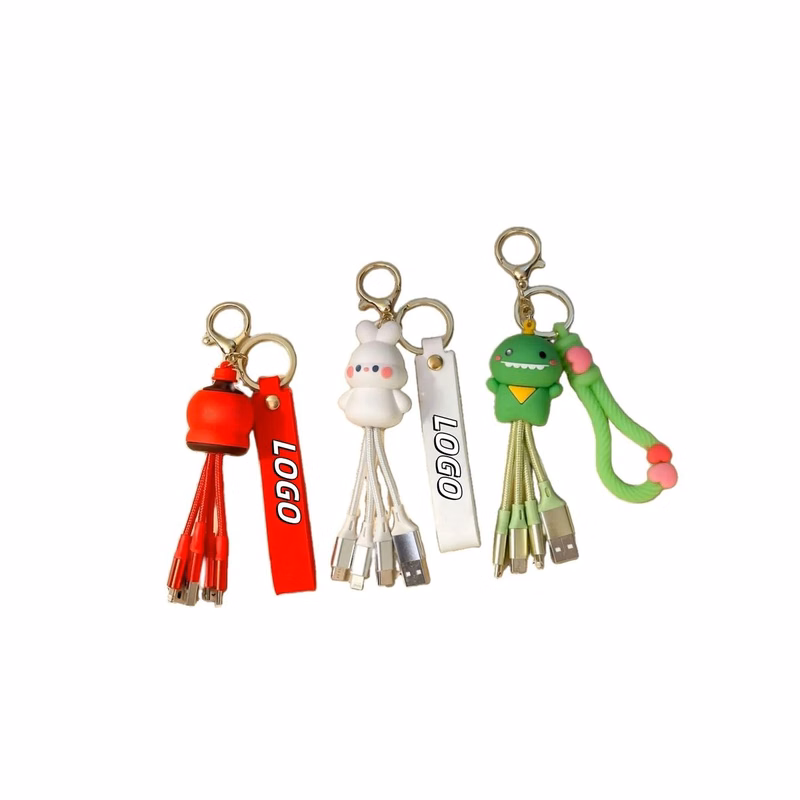 Cartoon Doll Three-In-One Data Cable