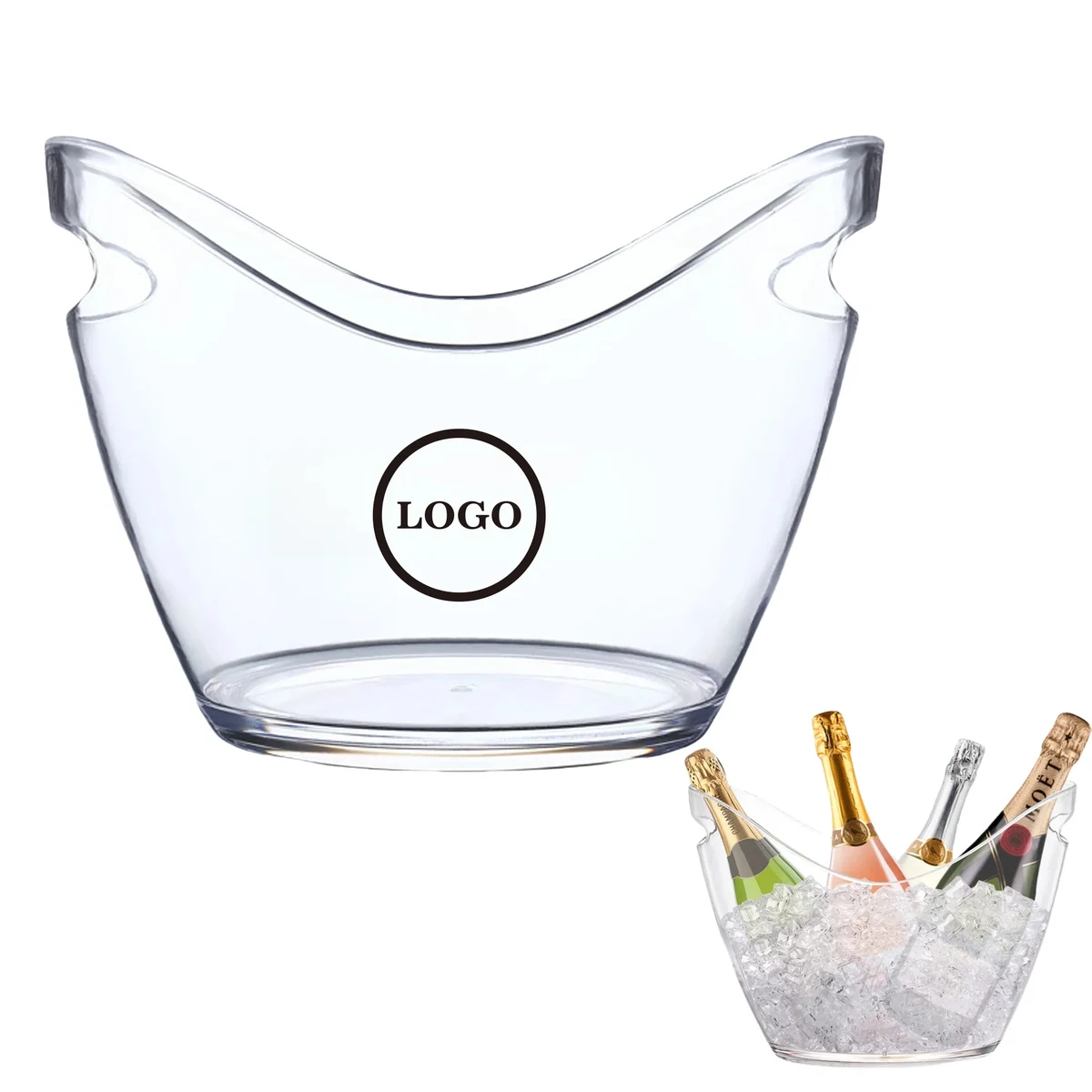8Liter Clear Acrylic Ice Bucket MOQ10 1