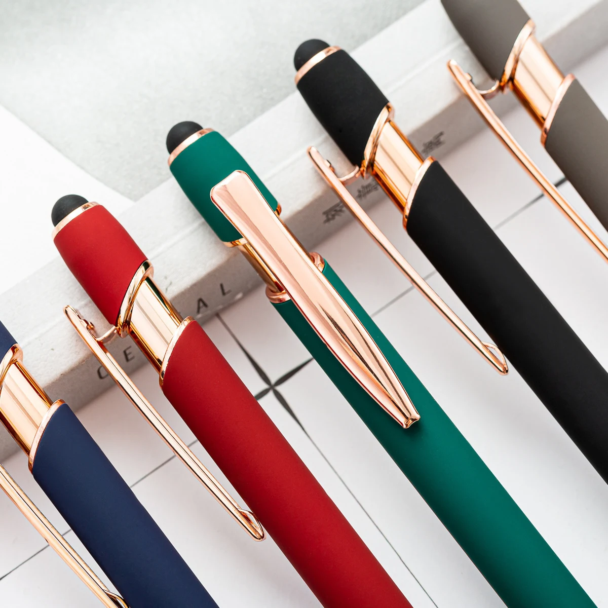 Soft-Touch Aluminum Pen w/ Stylus 1
