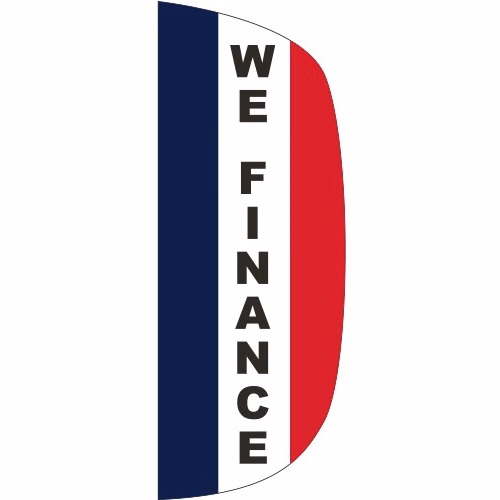 "WE FINANCE" 3' x 8' Message Flutter Flag