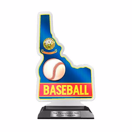 State Acrylic Trophy: 6" Idaho Shape (Event type/d
