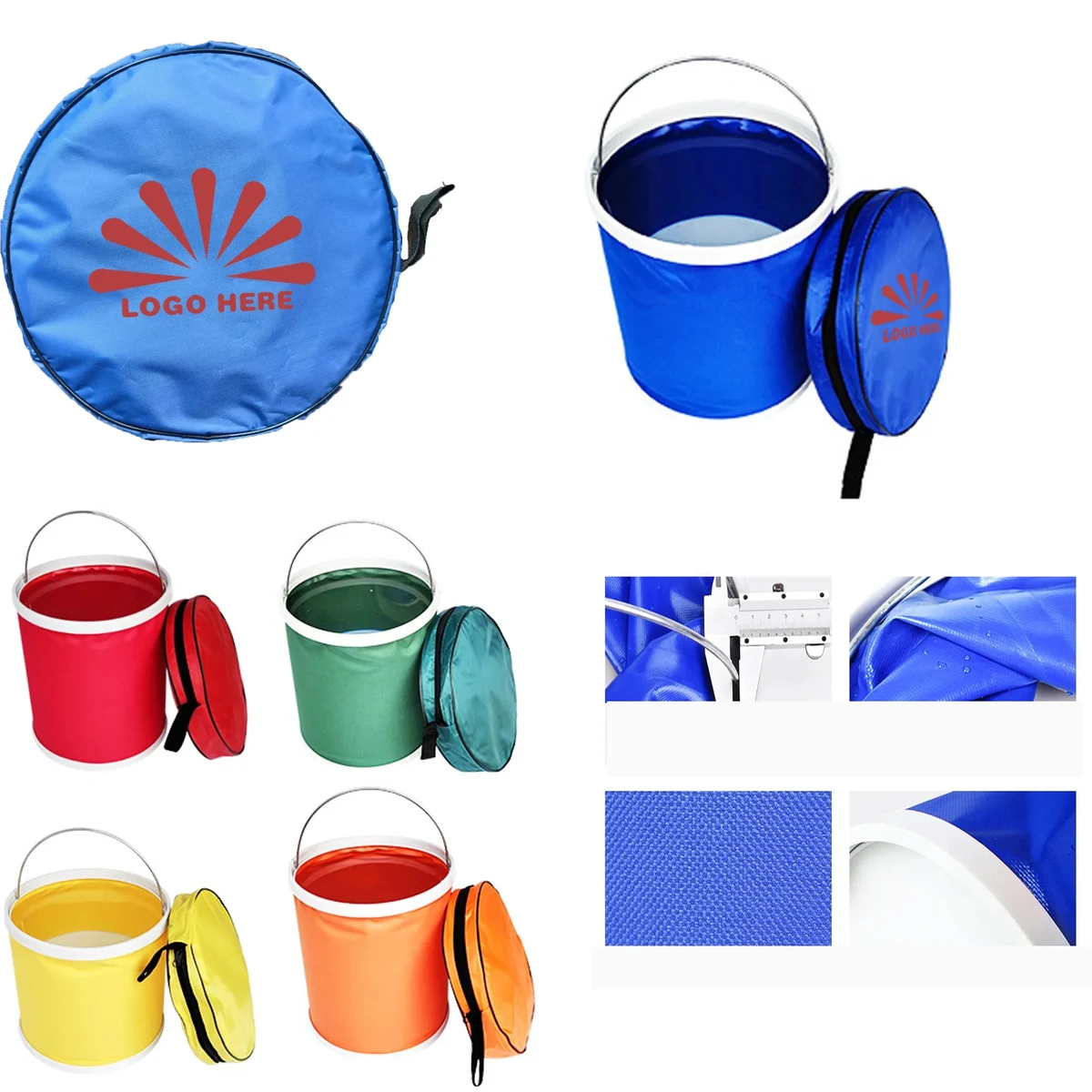 Custom Logo Foldable Car Bucket Portable Outdoor Water Pail 1
