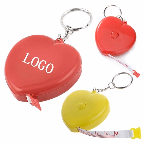 Heart Shape Tape Measure Keychain