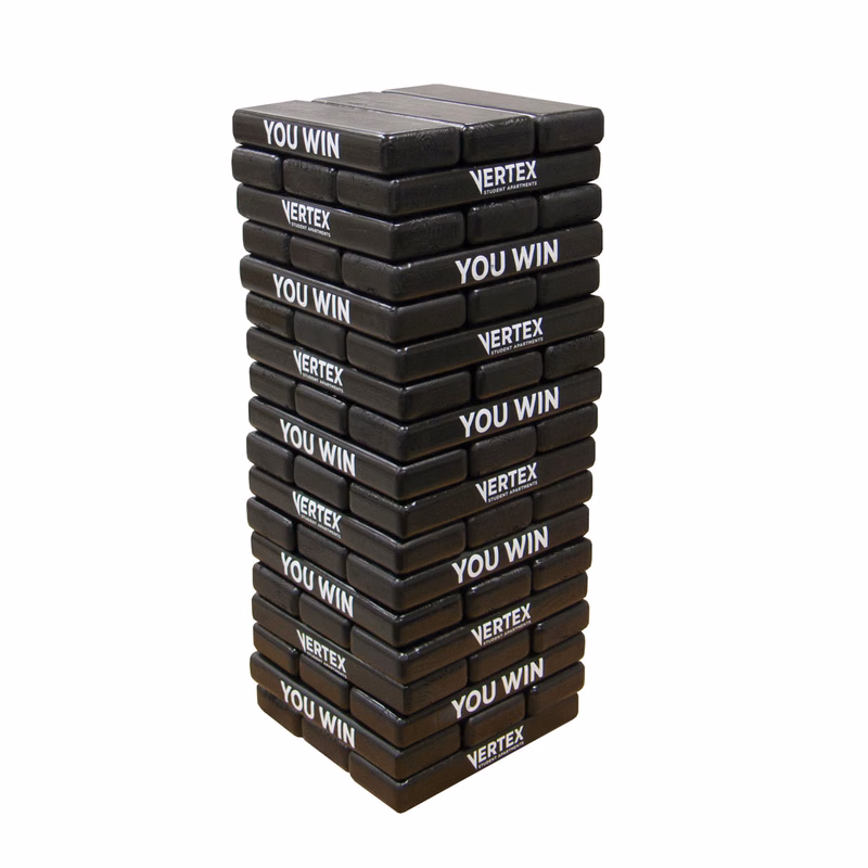 Jumbo Toppling Tower Blocks Game (1 Custom Color Imprint, 2 Imprint Locations)