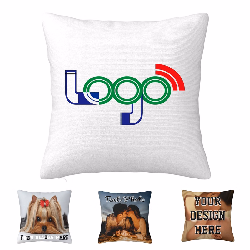 Custom 17.7" x 17.7" Full Color Cushion Cover With Zipper