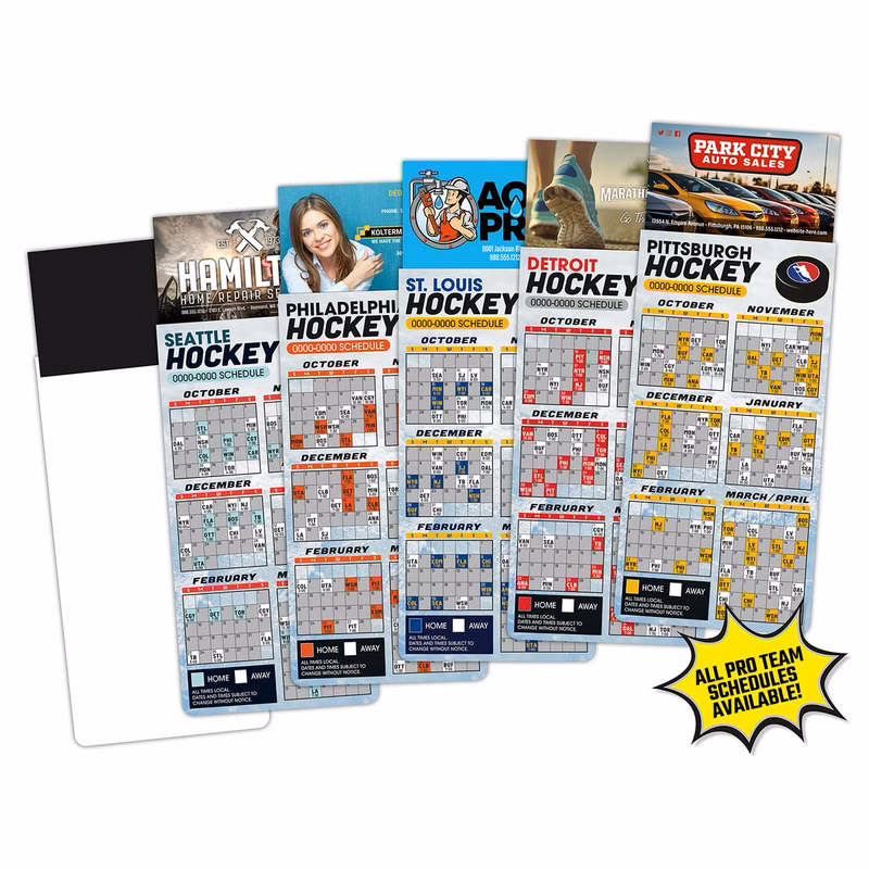 Magna-Card Business Card Magnet - Hockey Schedules (3.5x9)
