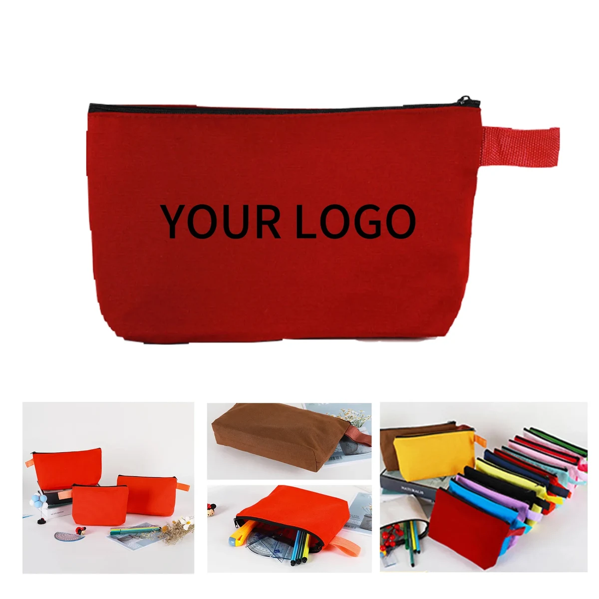 Canvas School Supplies and Makeup Bag 1