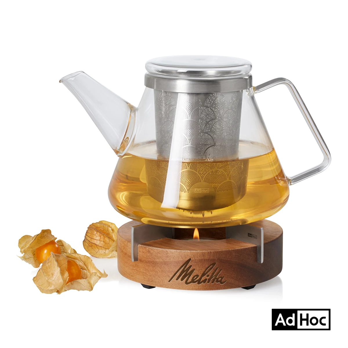 AdHoc® Fusion Glass Tea Pot & Warmer 1