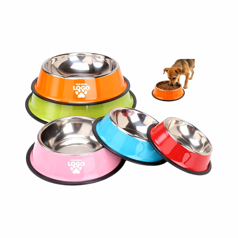 Rust-Resistant Stainless Steel Dog Bowl with Anti-Slip Rubber Base