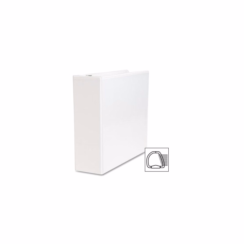 3" 3-Ring Binders - White 2 Inside Pockets View Covers