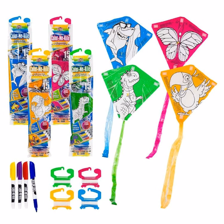 Diamond Shaped Color-Me-Kites Assorted - 15"