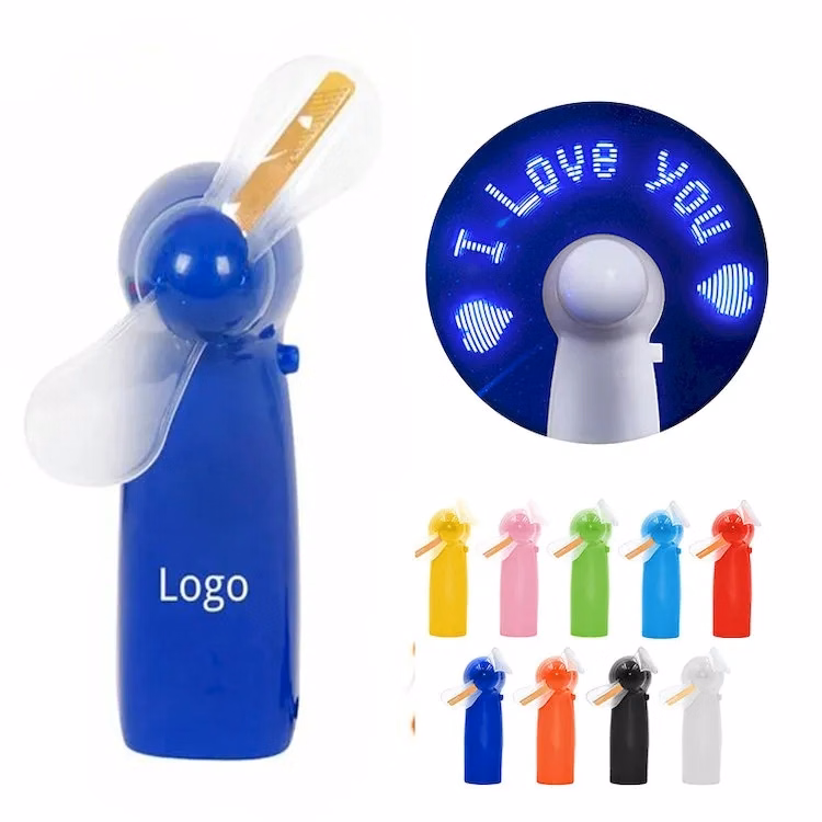 Handheld Fan With LED Custom Message