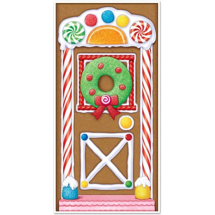 Gingerbread House Door Covers - 30" x 5' 1