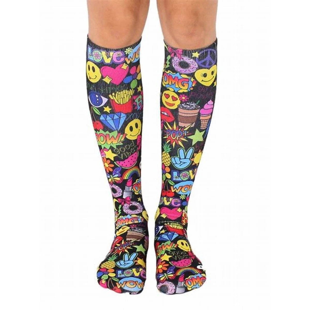 Over the calf sublimated full color Socks, 200 needle 1