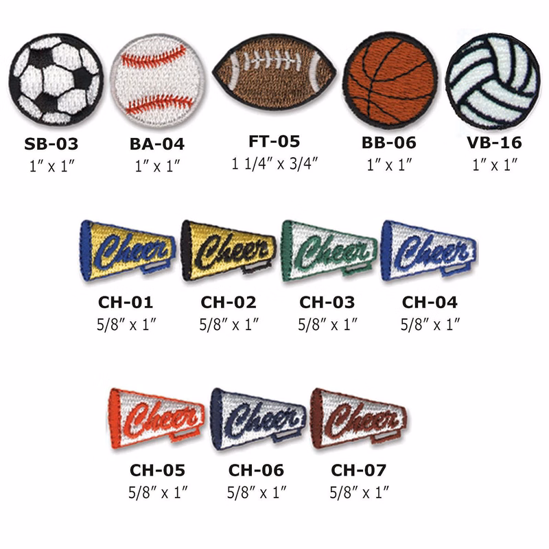 Stock Embroidered Stickers