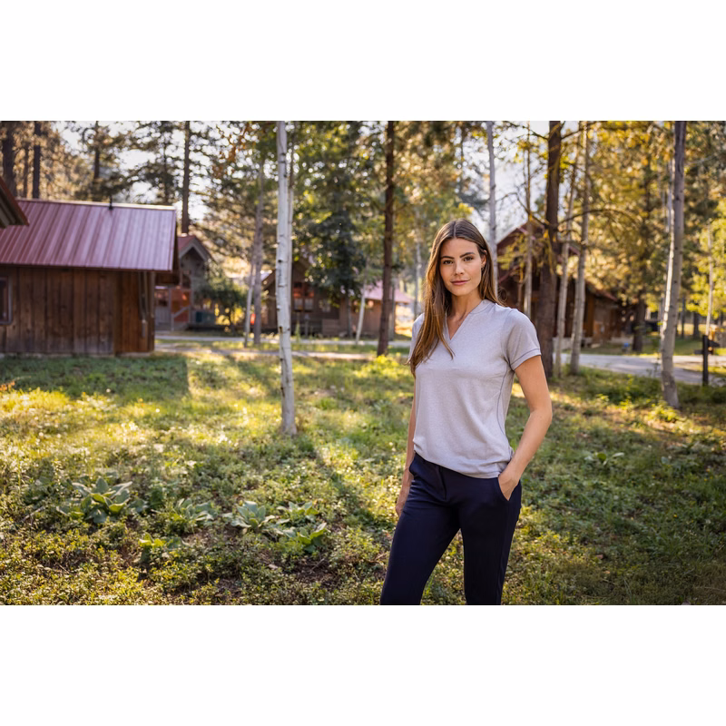 Cutter & Buck Forge Recycled Four-Way Stretch Heathered Womens Blade Top
