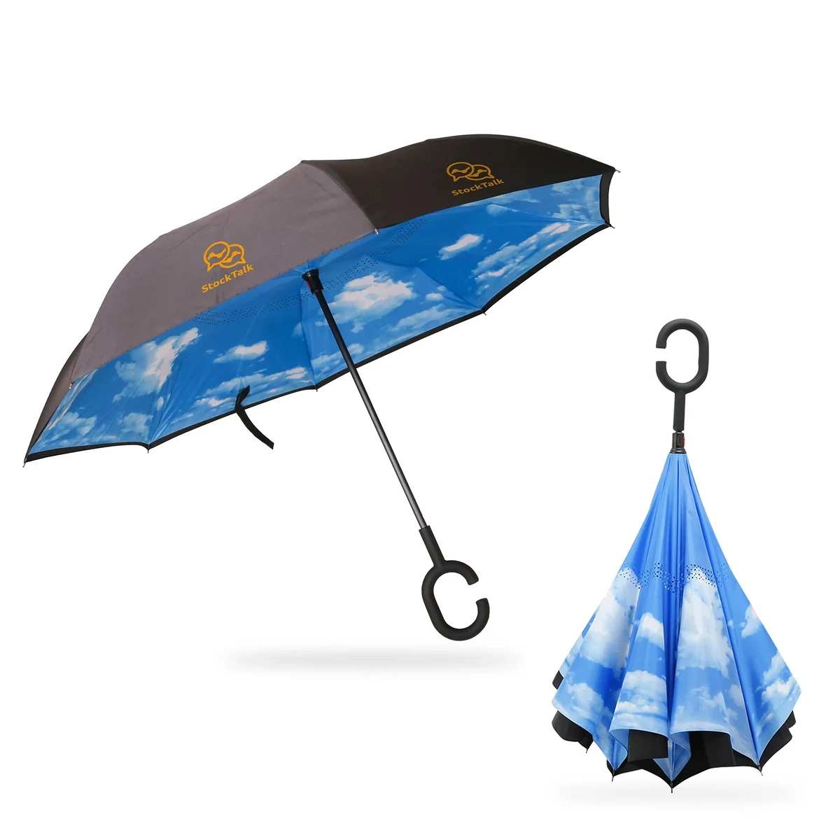 Full Color Coverage Reversible Folding Umbrella 1