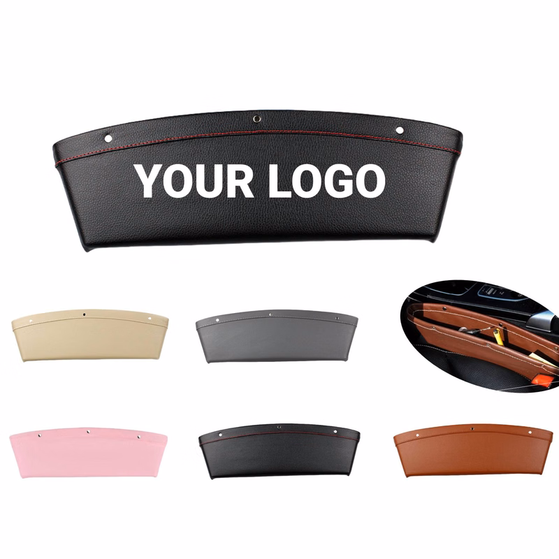 Faux Leather Car Seat Gap Filler And Organizer
