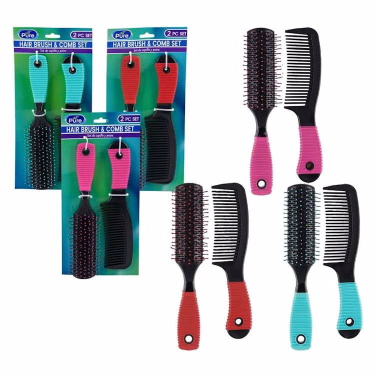 Hairbrush and Comb Sets Assorted - 8.4"