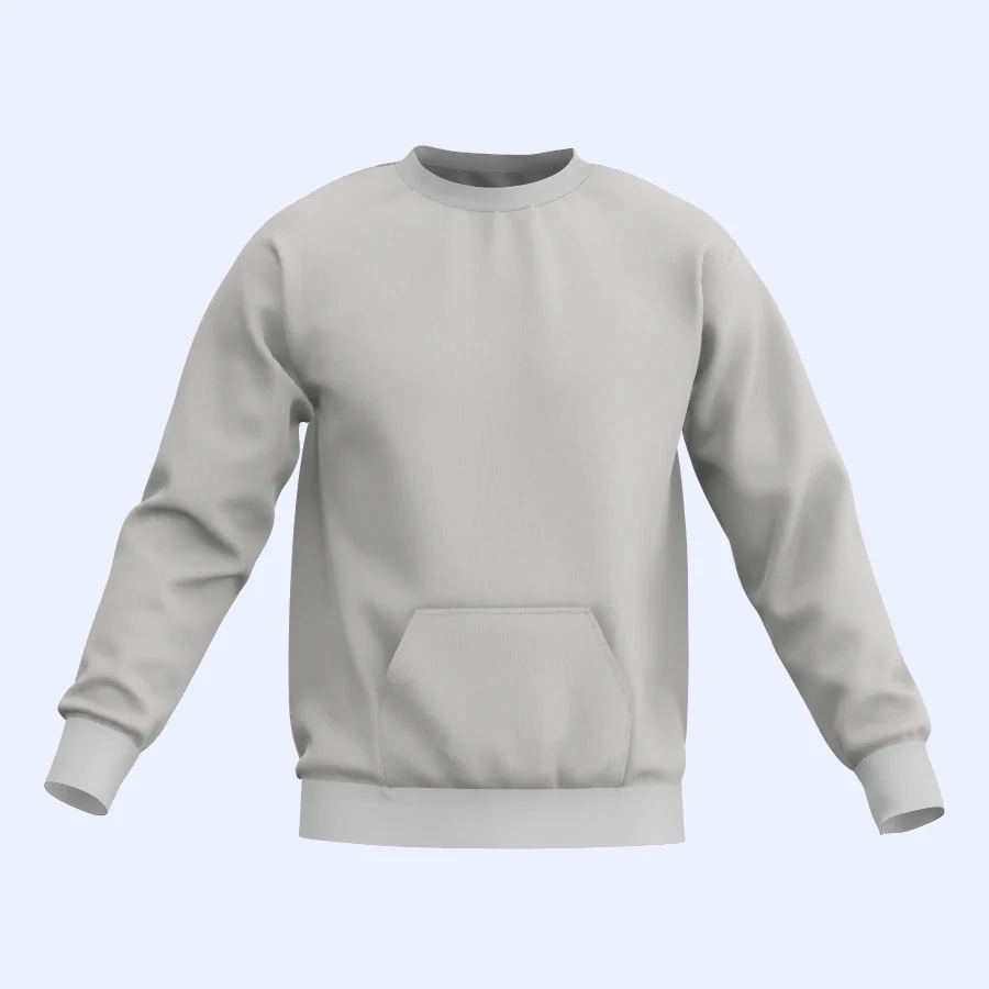Crewneck sweatshirt with pouch, custom hoodie or sweatshirt with logo imprint 1