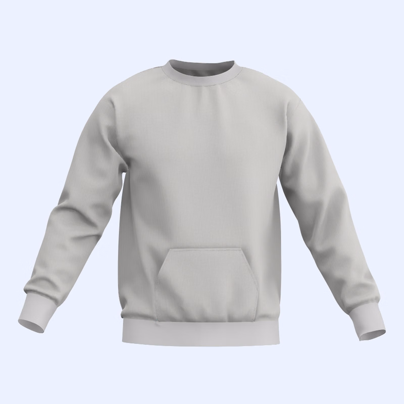 Crewneck sweatshirt with pouch