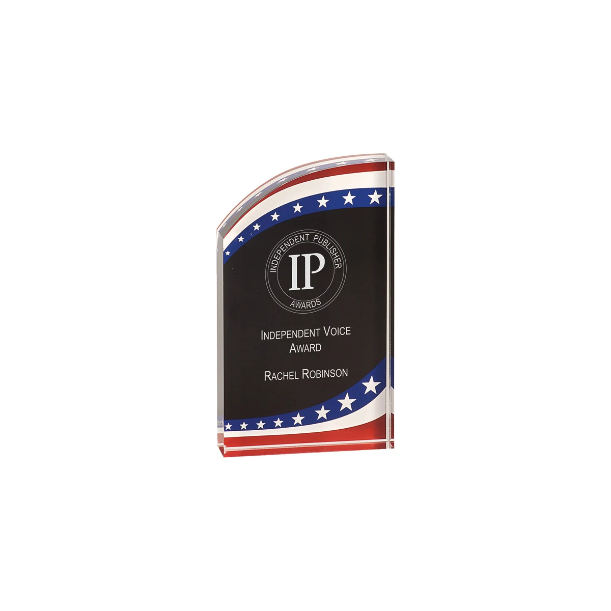 3" x 6" Stars & Stripes Rounded Acrylic Award 1