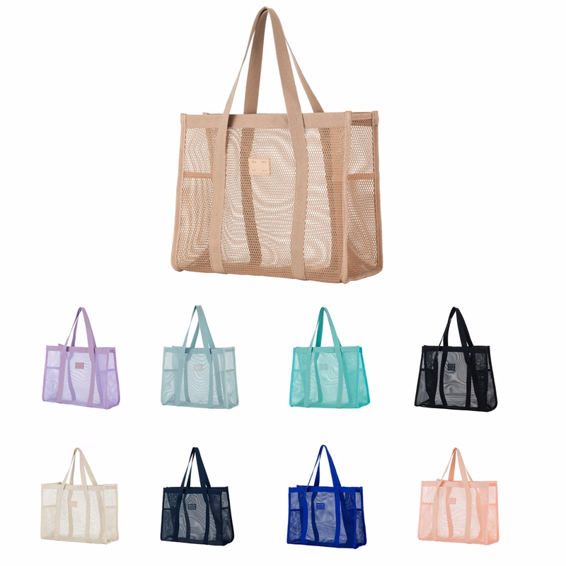 Hollow Mesh Beach Storage Bag Travel Tote