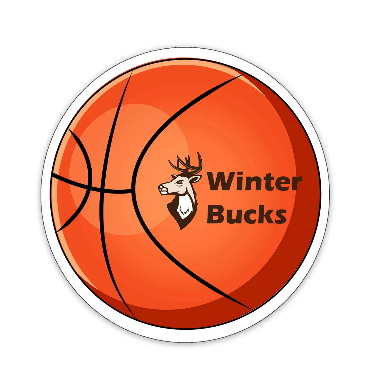 Basketball Shaped NoteKeeper™ Magnet 35 Mil 1