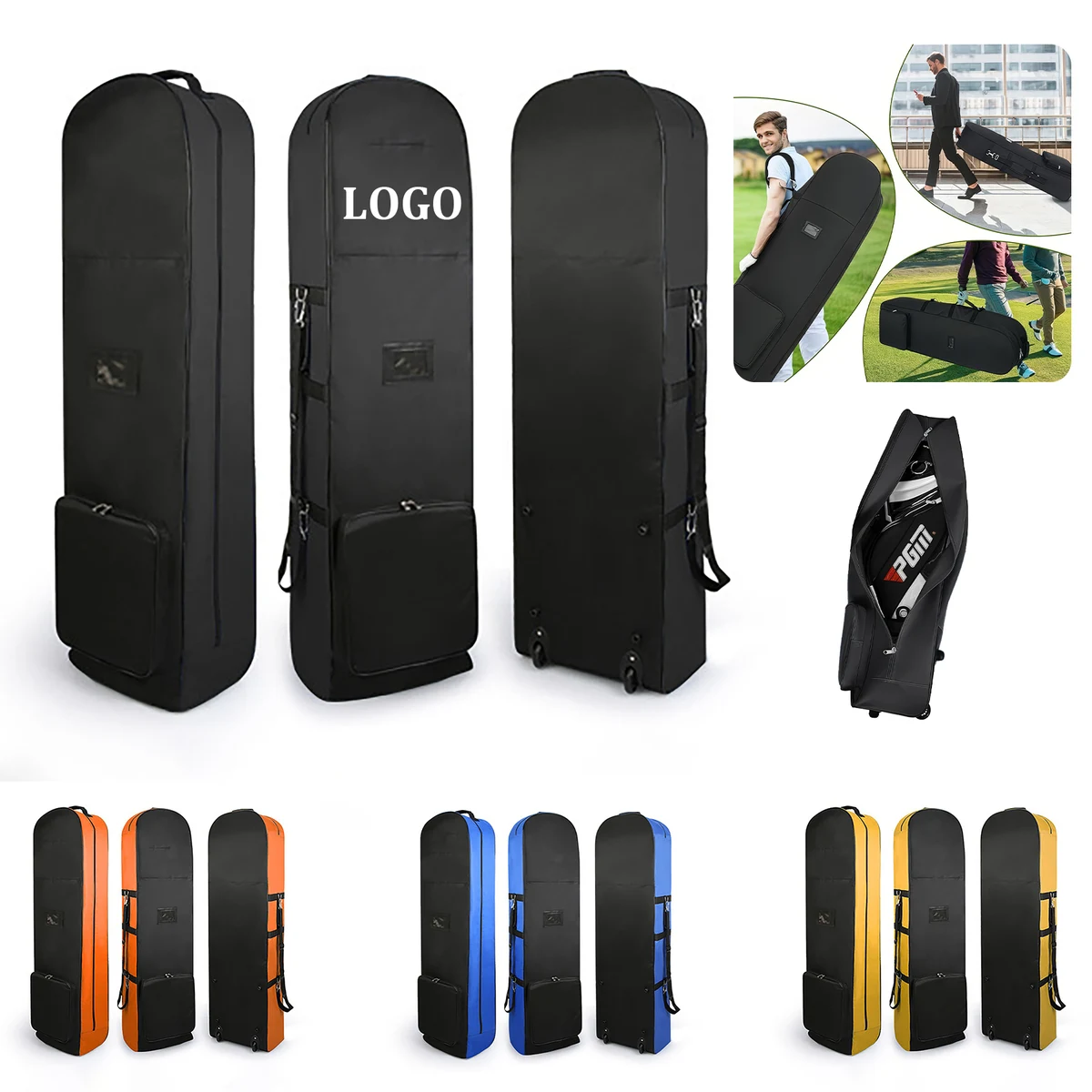 Padded Golf Travel Bag with Wheels 1