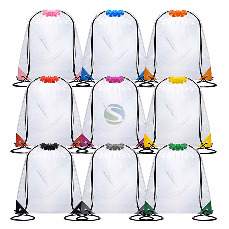 Clear PVC Drawstring Dustproof Shoe Bag