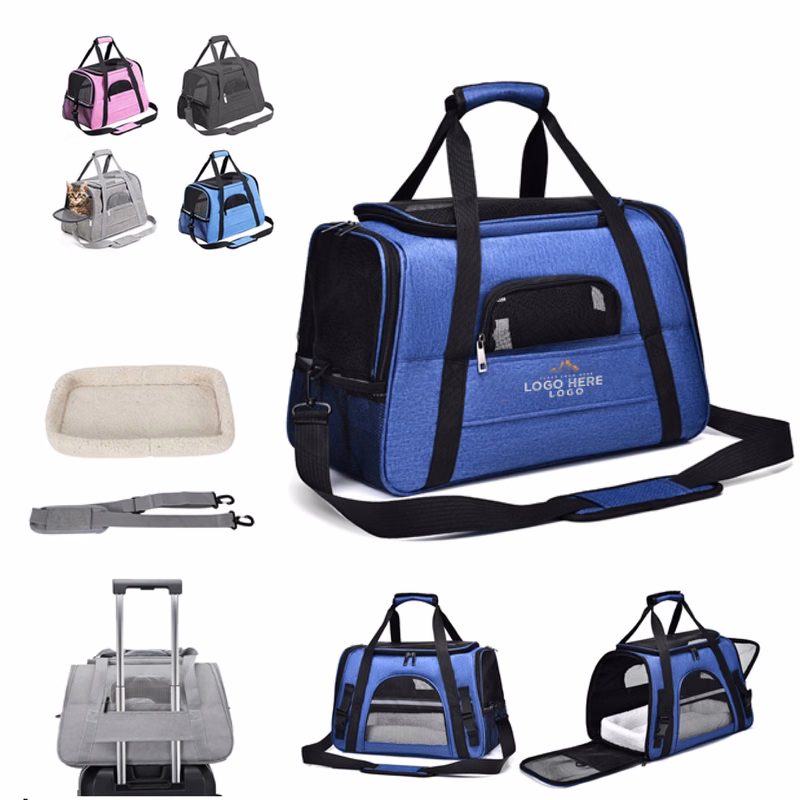 MOQ 50 Lightweight Pet Travel Bag With Plush Comfort Lining