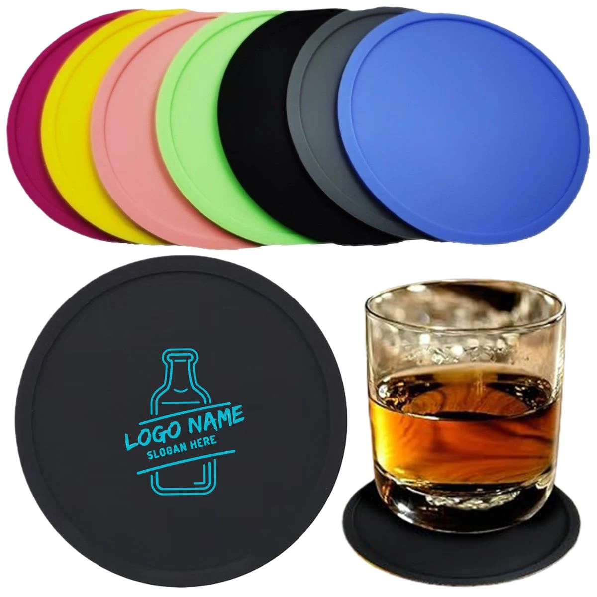 Round Non Slip Silicone Coaster 1