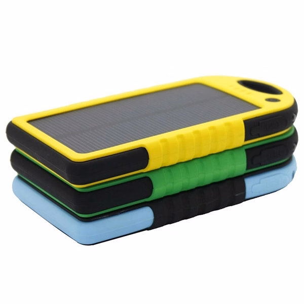Outdoor solar phone charger with carabiner