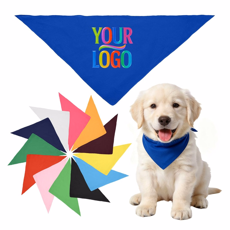Polyester Solid Color Triangle Pet Bandana