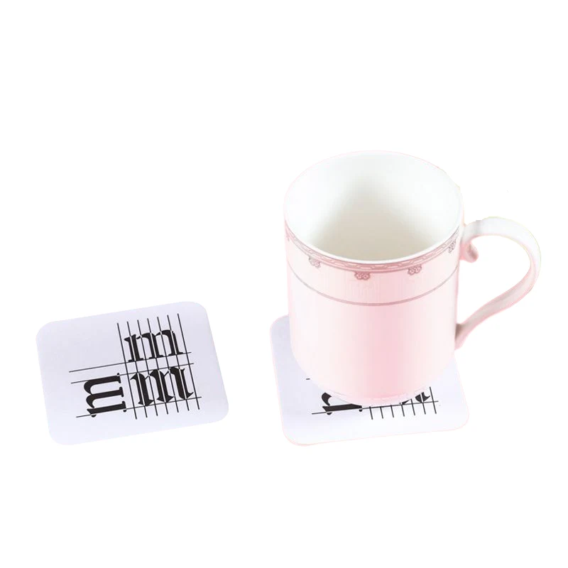 Square-Shape Absorbent Paper Coaster 1