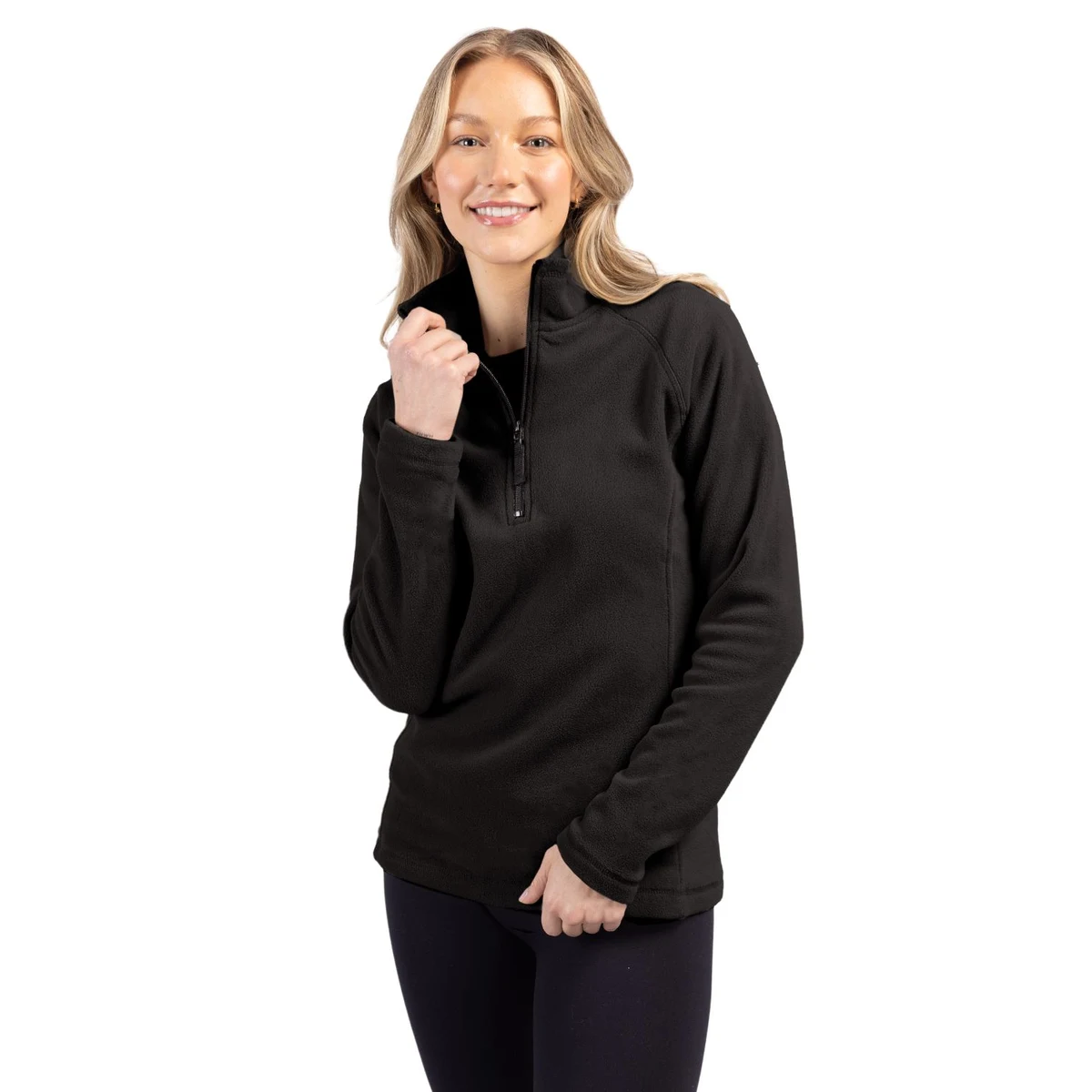 Clique Summit Performance Fleece Womens Half Zip Jacket, custom hoodie or sweatshirt with logo imprint 1