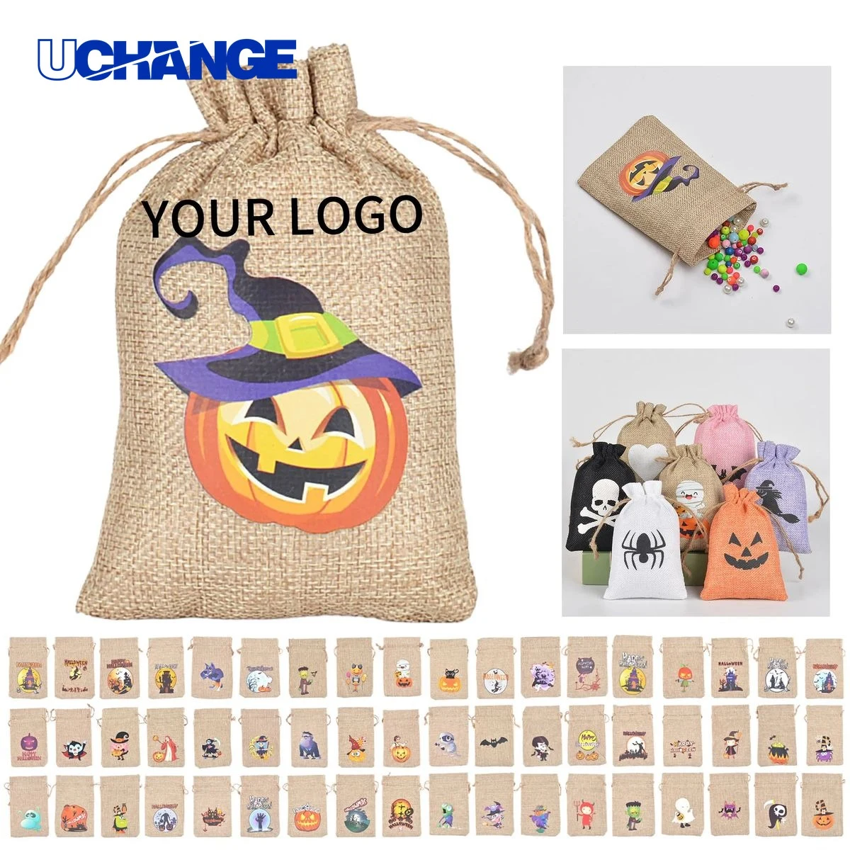 Rustic Burlap Drawstring Bag Pouch for Packaging 1