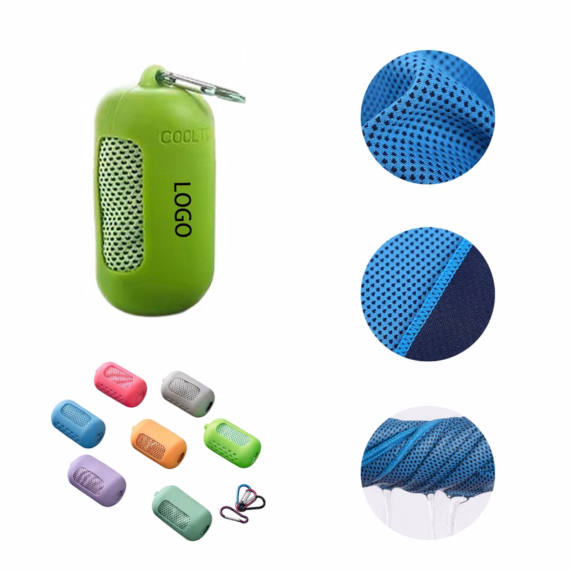 MOQ 50 Cooling Towel With Silicone Package