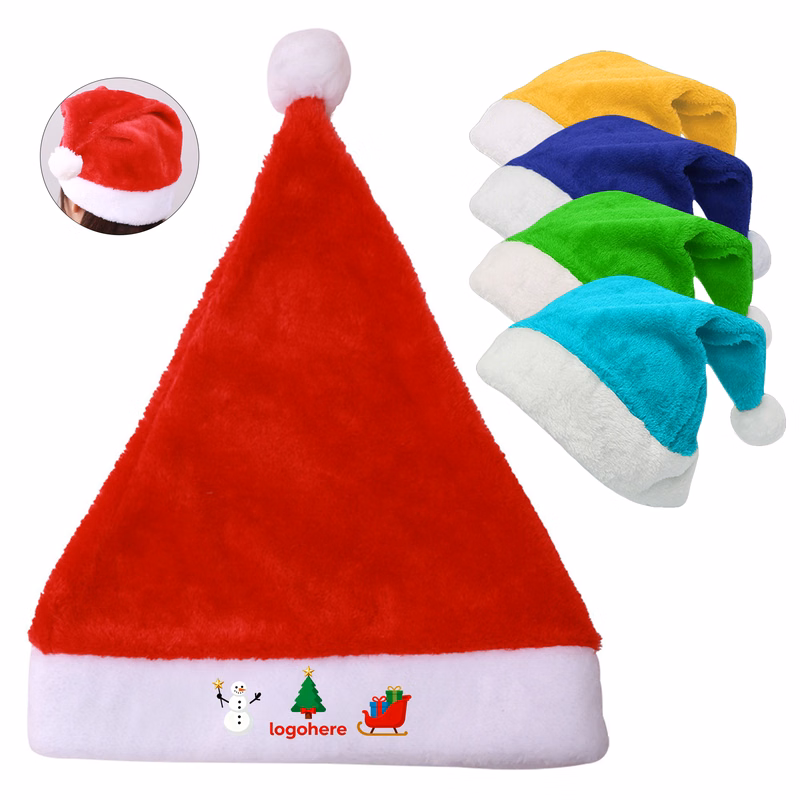 Deluxe Plush Xmas Party Hat