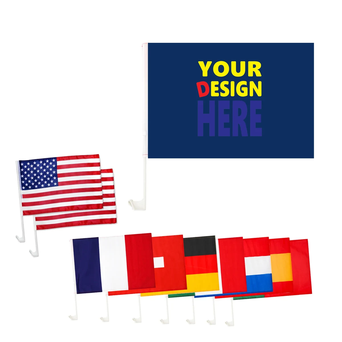 Custom Car Flag Window Clip 1