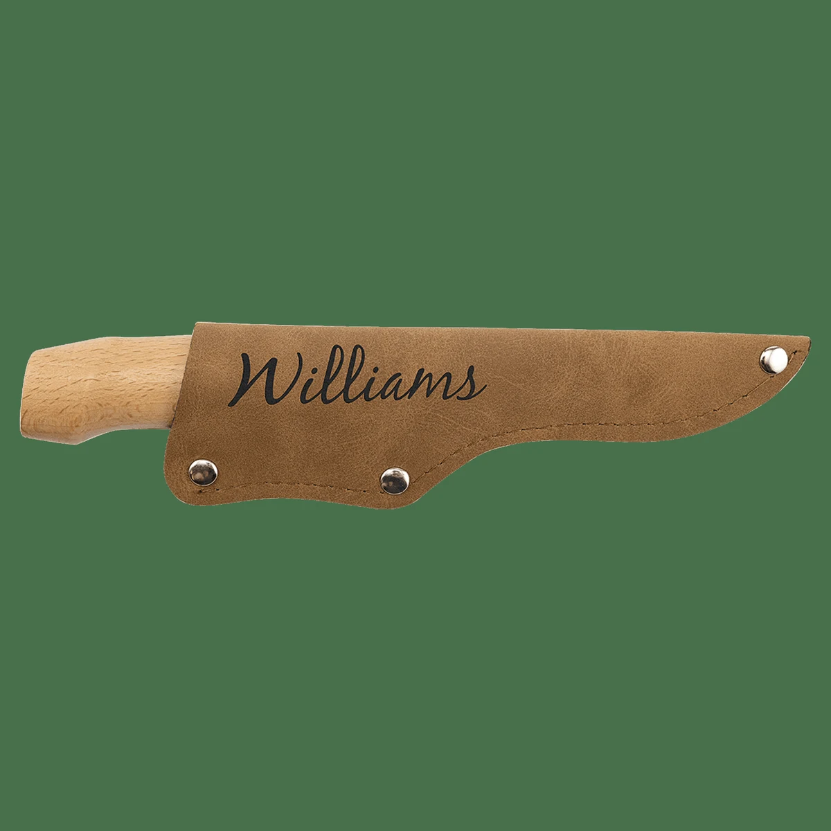 Bison River 4" Wood Fillet Knife with Handle and Leatherette Sheath 1