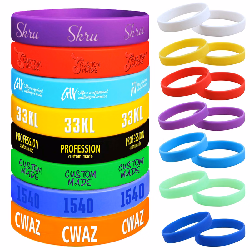 Slim Silicone Slap Bracelets Wristbands