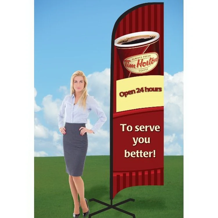 8ft Banner Flag with X Stand-single 1