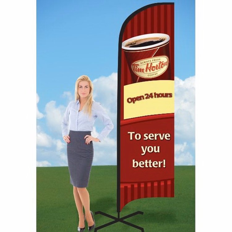 8ft Banner Flag with X Stand-single